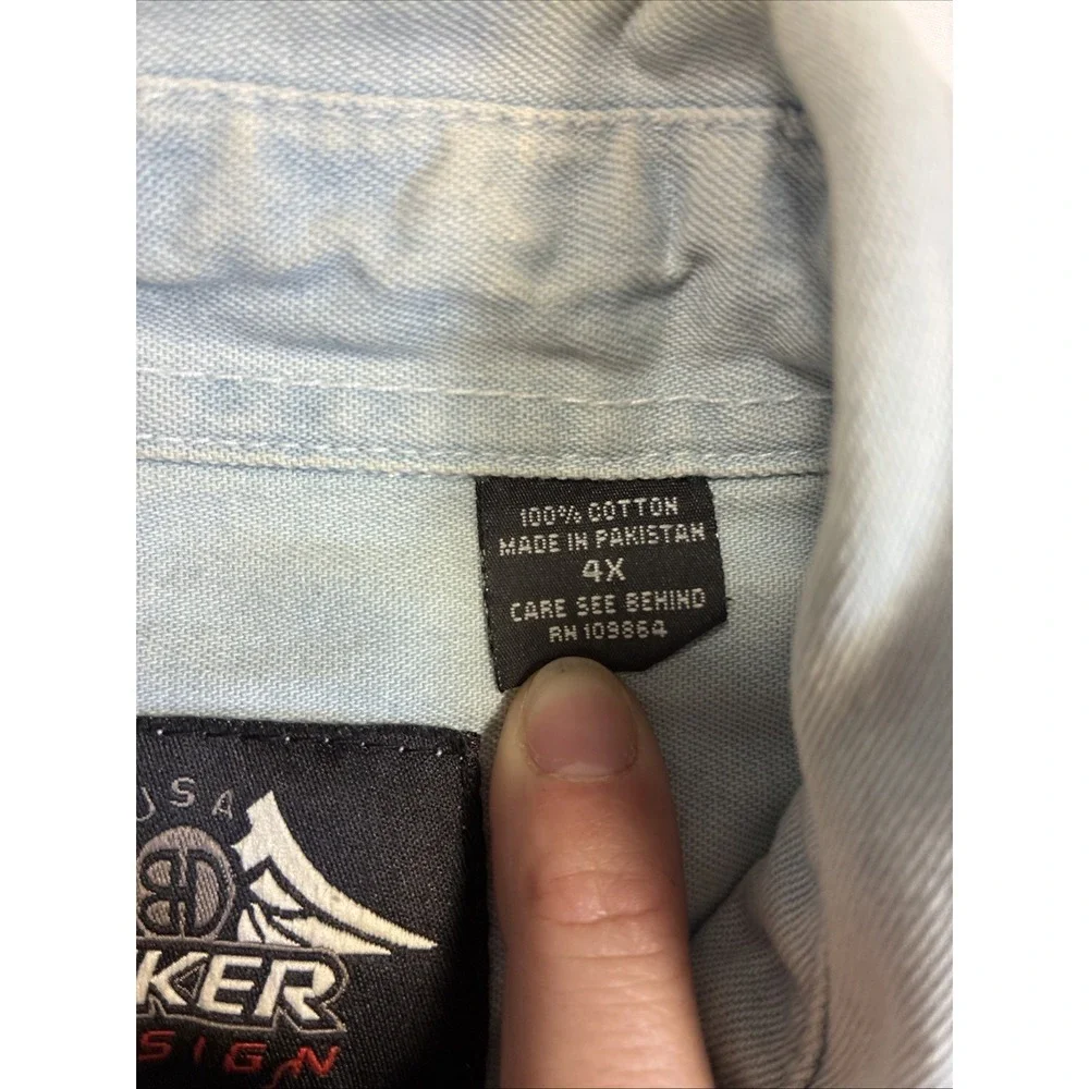 Vintage Biker Hollister American Flag Eagle Motorcycle Cutoff Denim Vest 4XL